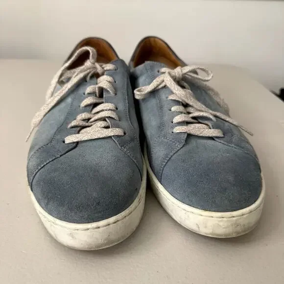 Magnanni Suede and Leather Men's Blue Sneakers Shoes Size 13 - Picture 6 of 8